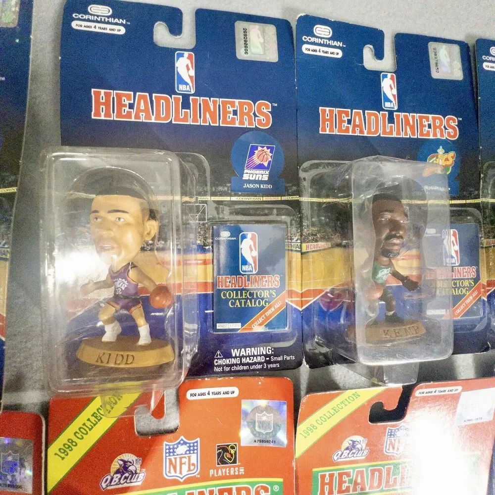 Vintage 1990's Headliners‎ Sports Figures Ten NBA NFL NHL Sports Figures NIP